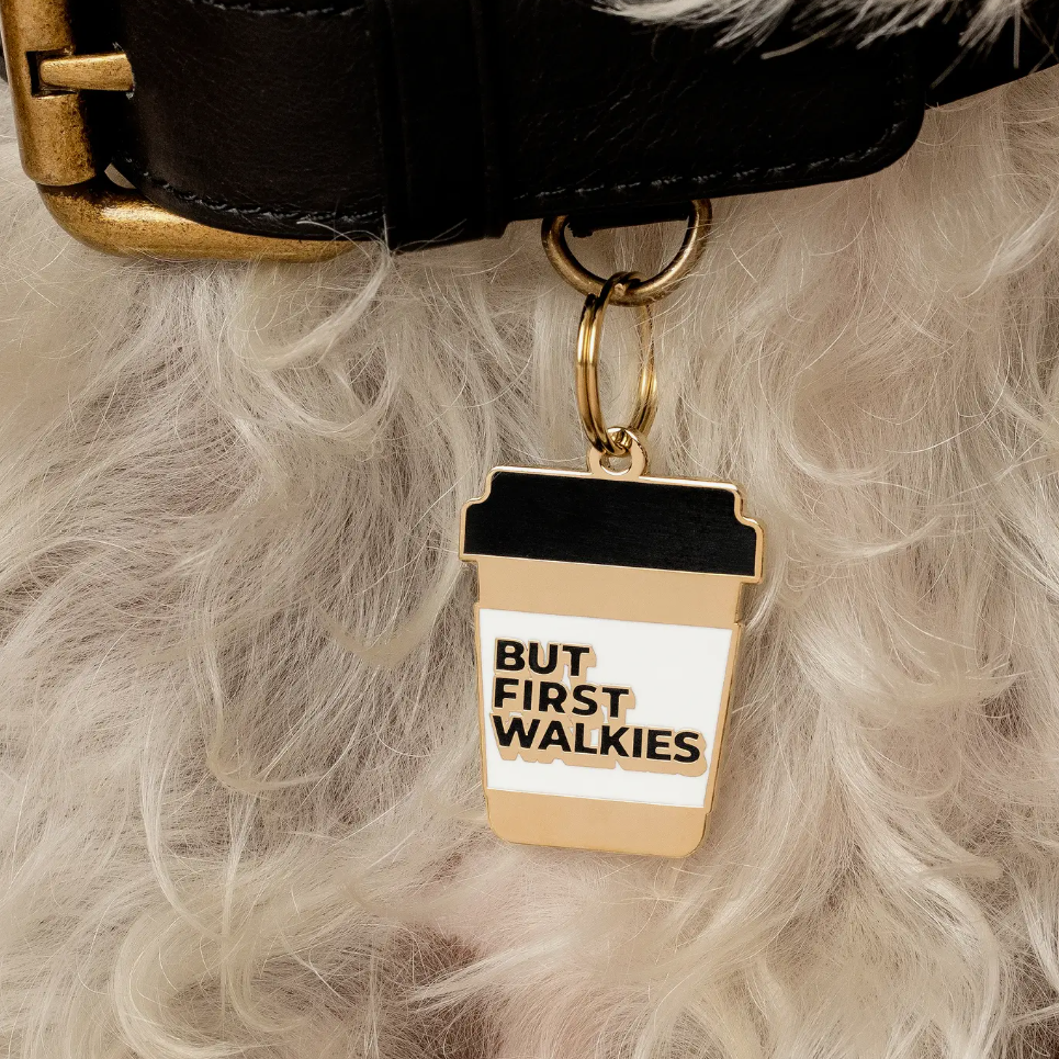 But First Walkies Dog Collar Charm