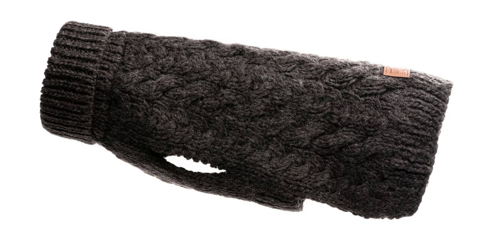 Charcoal Grey Wool Turtleneck Dog Sweater image 1