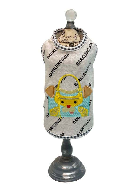 Barklenciaga City Dog Tank - Blue image 0