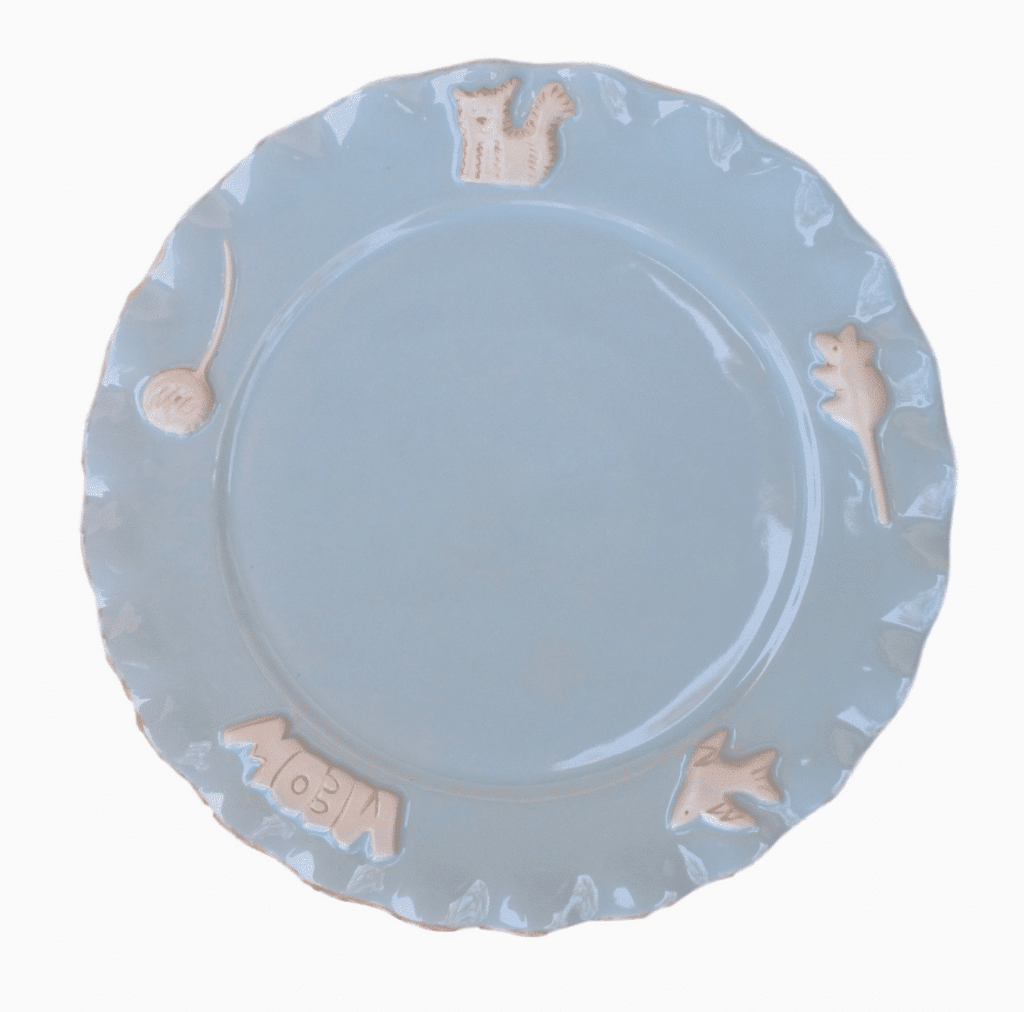 Ceramic Cat Whisker Plate - Sky Blue image 0