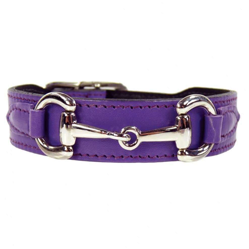 Belmont Dog Collar in Lavender & Nickel image 0