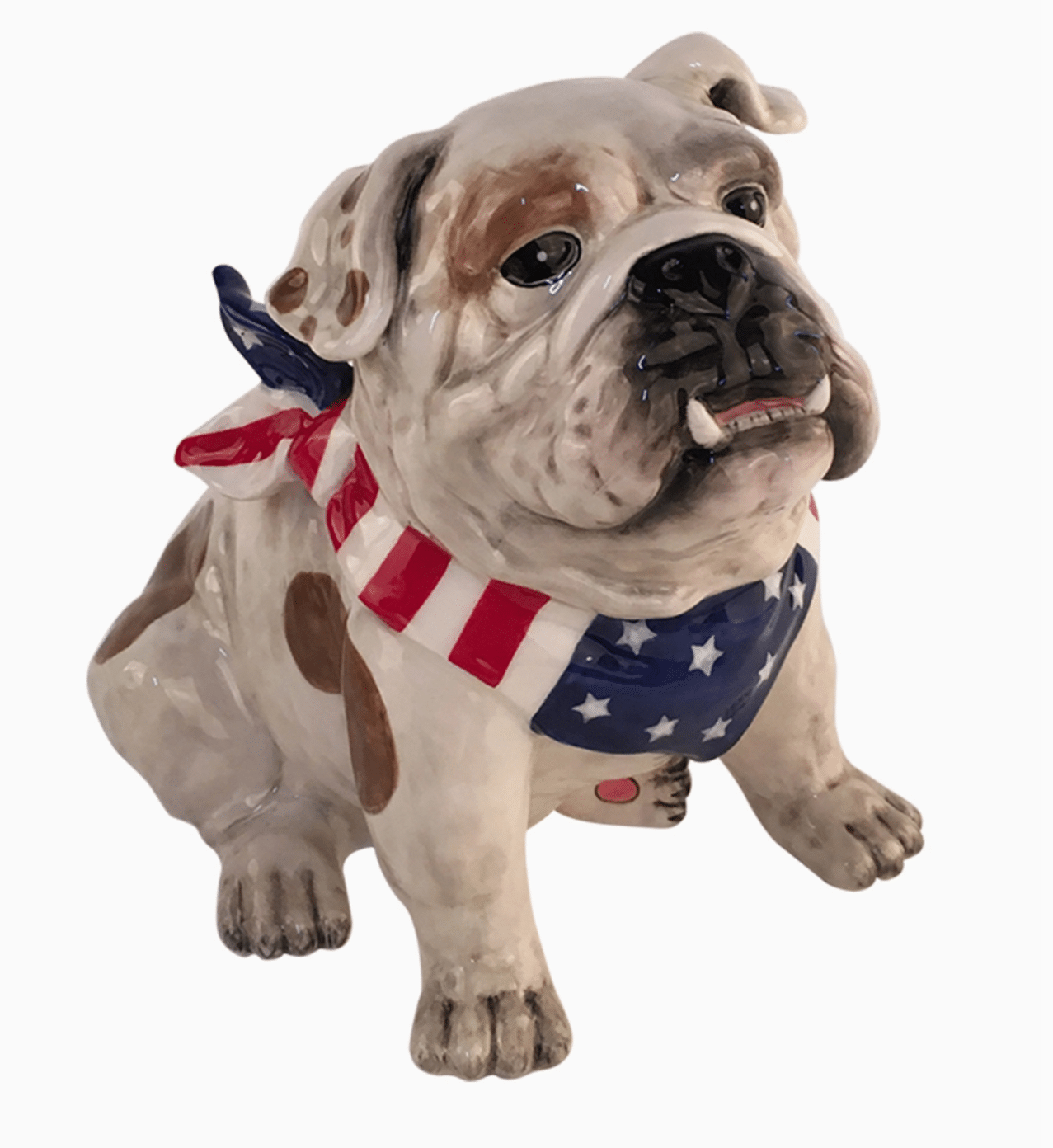 Stars and Stripes Forever Bulldog Dog Treat Jar image 0