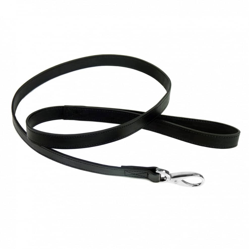 Belmont Dog Leash in Jet Black & Nickel image 0
