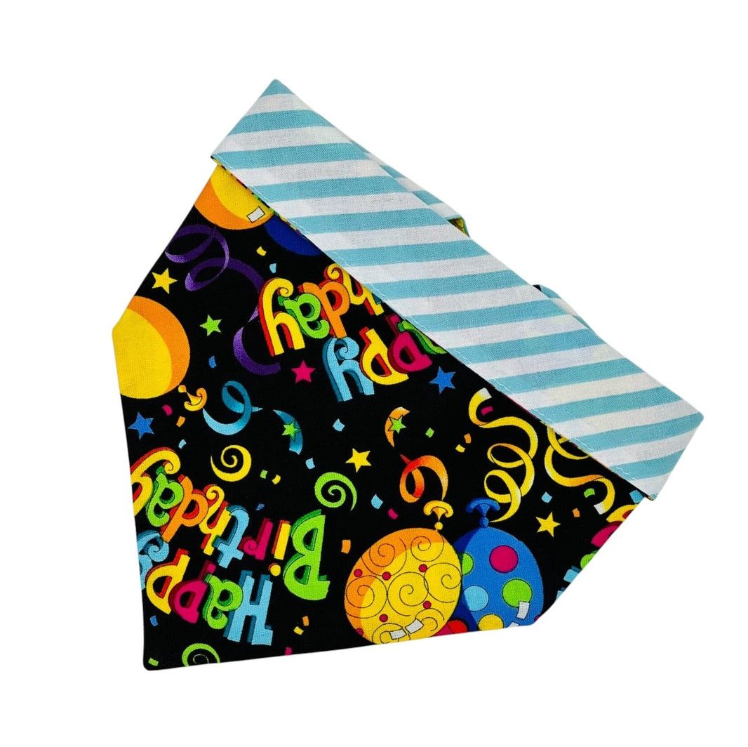 Happy Birthday Aqua Dog Bandana image 0