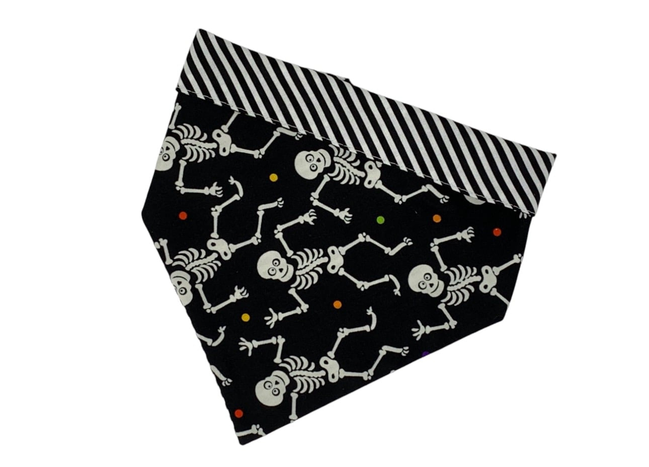 Skeletons Glow In The Dark Dog Bandana image 0