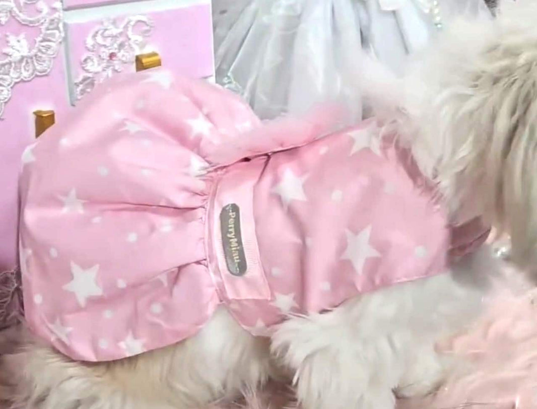 Stars on Pink Dog Dress image 1