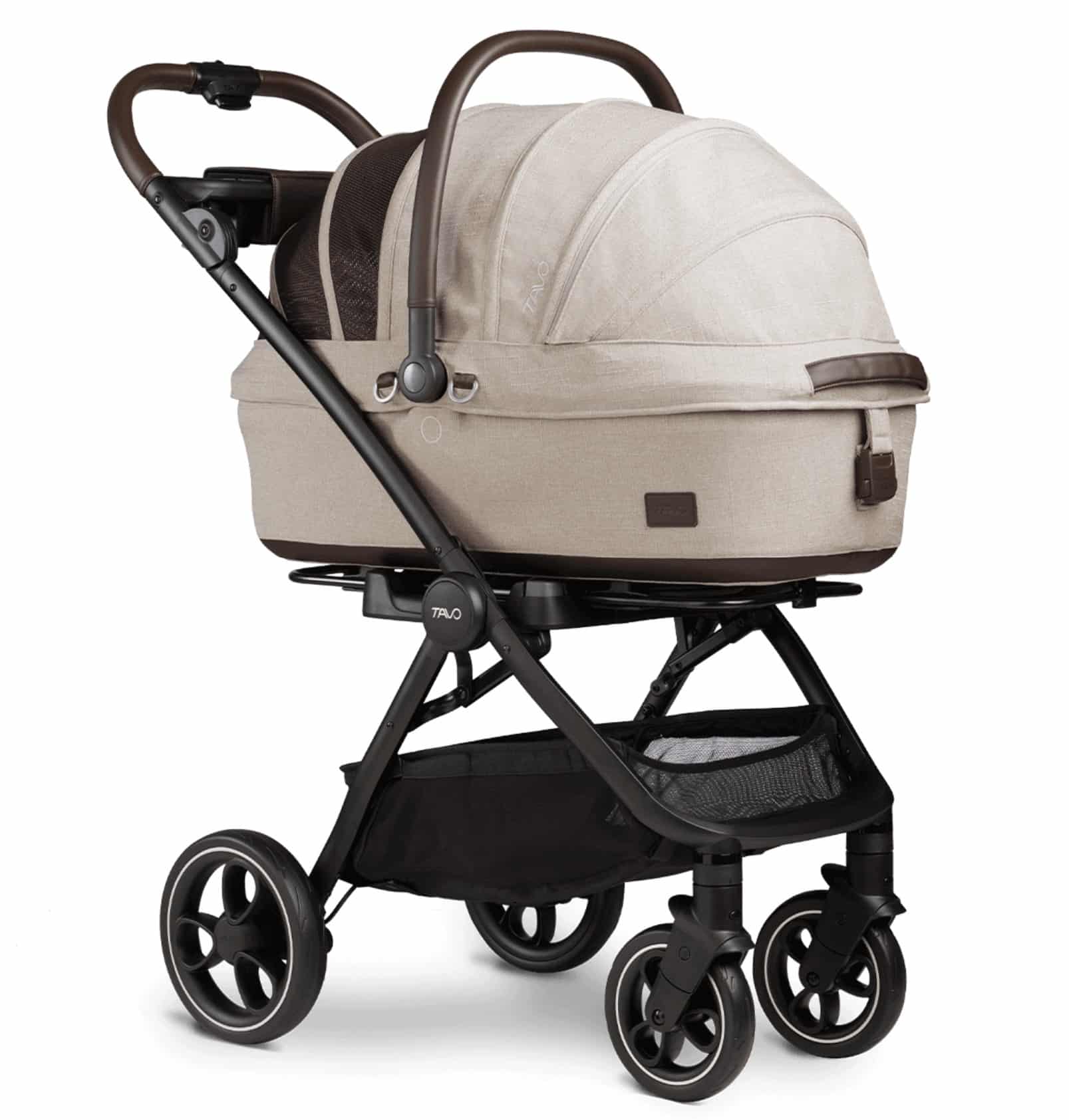dog stroller tavo Maeve + Roscoe 3-in-1 Pet Protection System Medium Rigid / Fawn