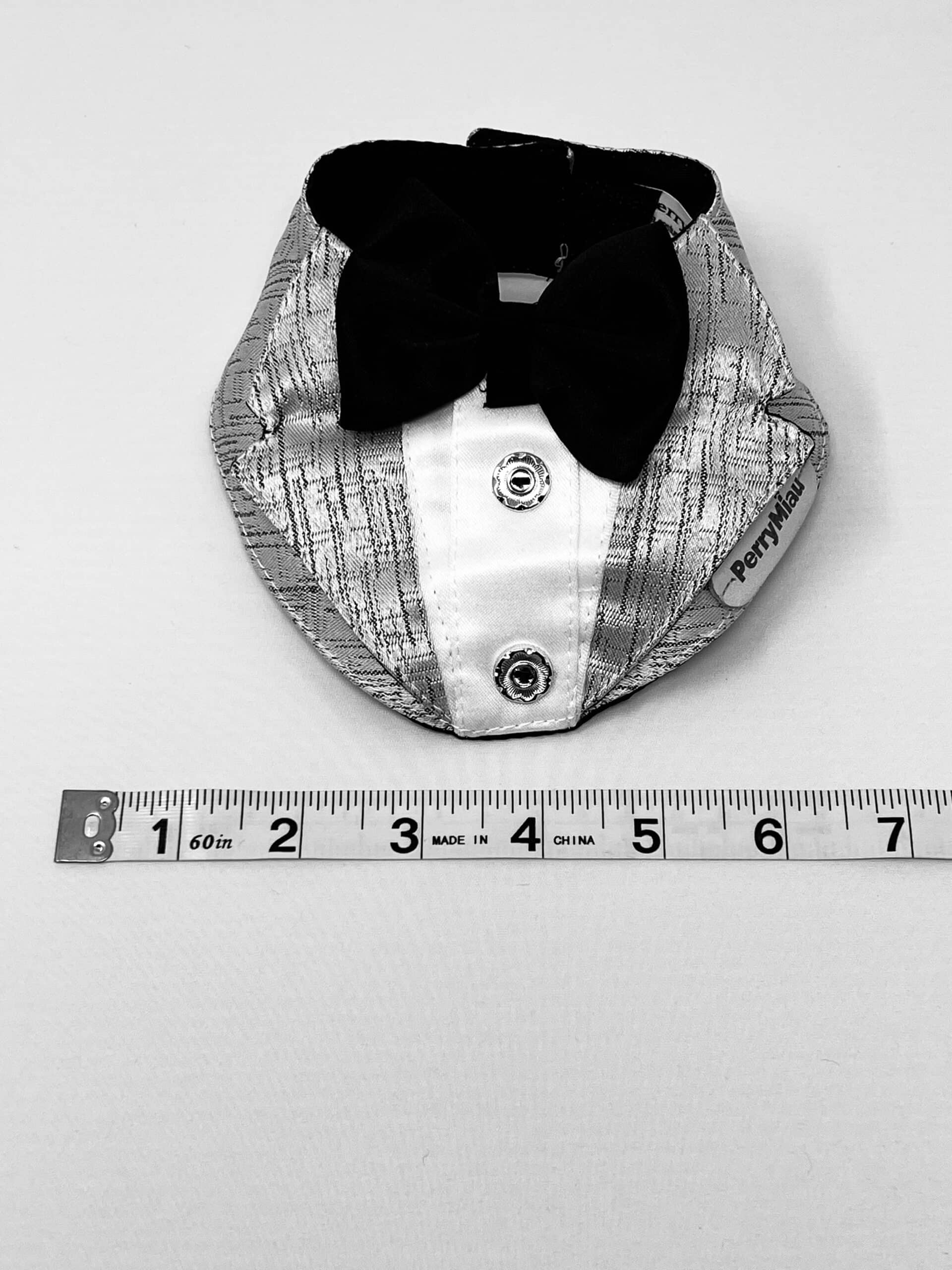 PerryMiau Tuxedo Dog Bib - Small, Gray image