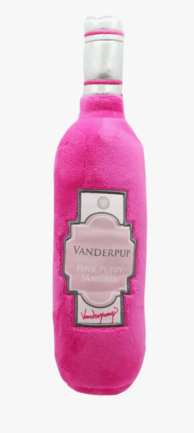 Vanderpup Pink Puppy Sangria Wine Plush Dog Toy image 0