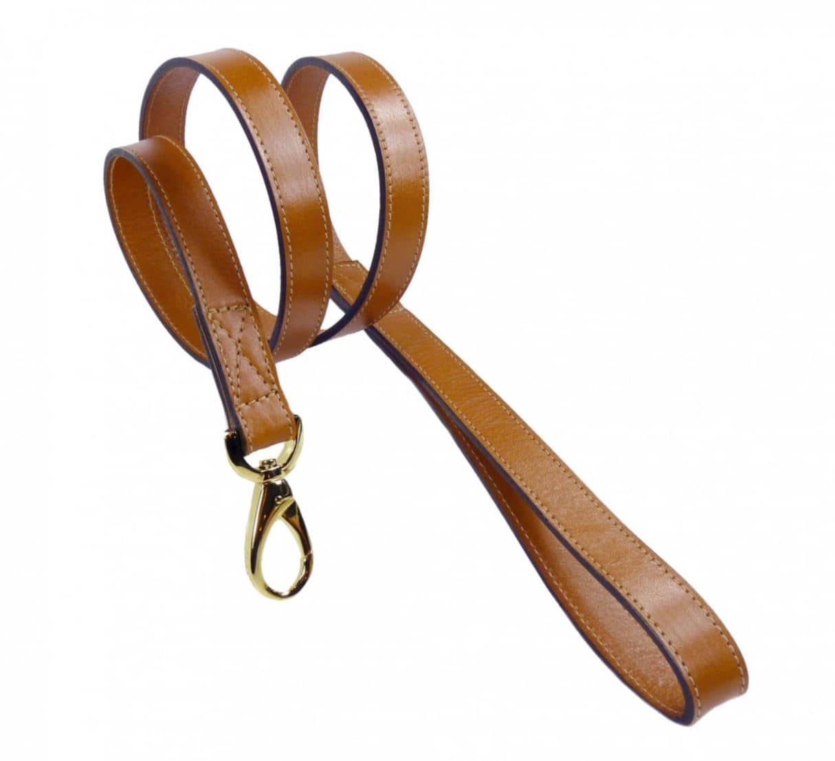 Hamilton Dog Leash in Natural & Gold image 0
