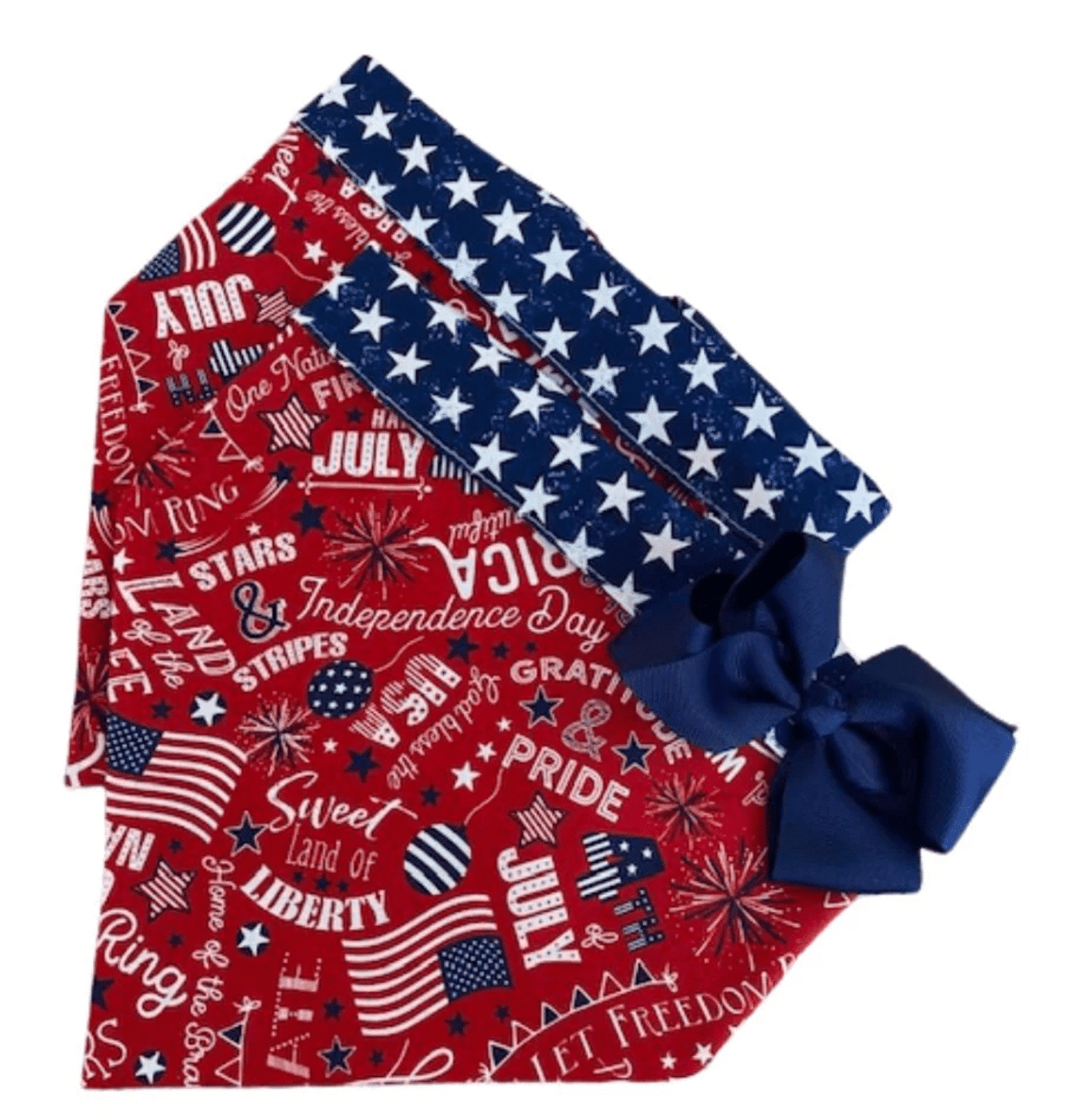 Patriotic Celebration Dog Bandana with Bow image 0