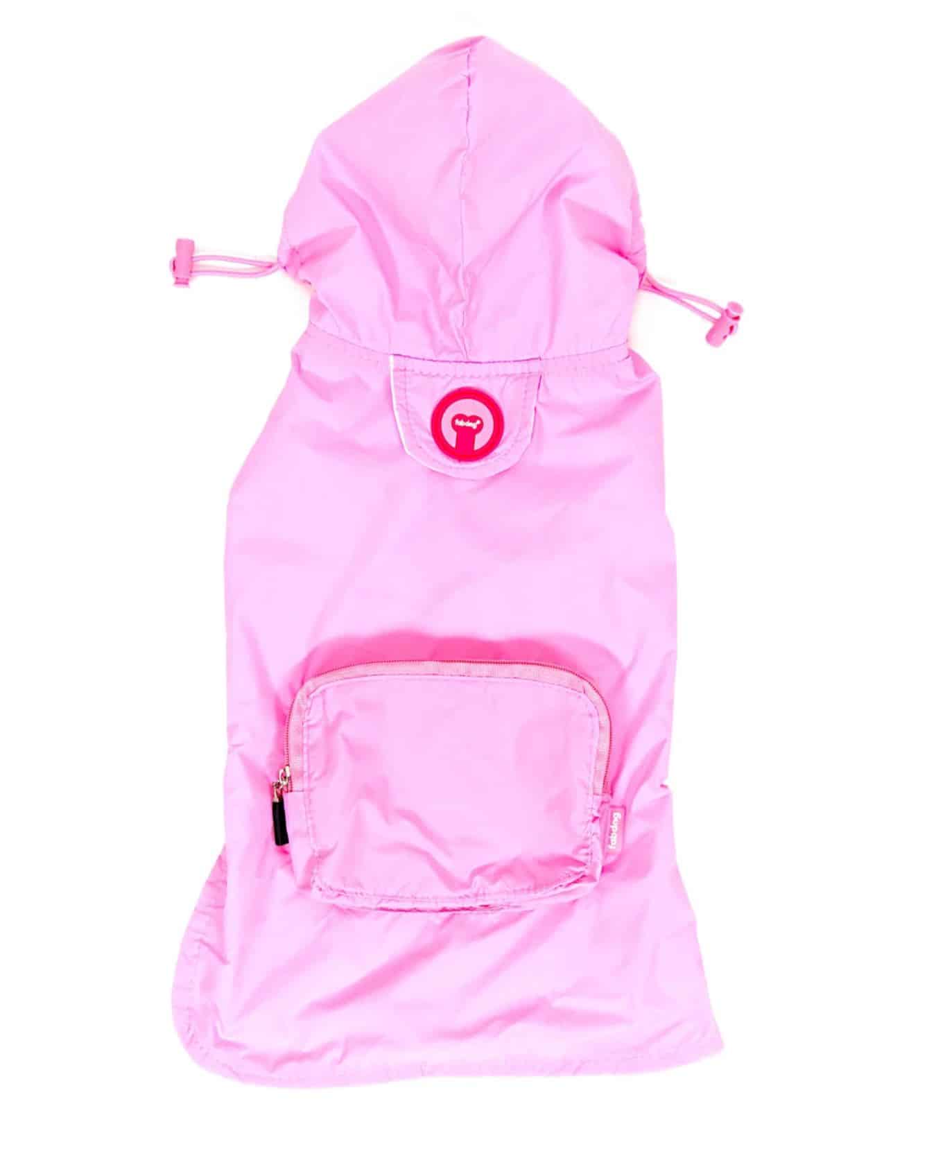 Light Pink Packaway Dog Raincoat image 0