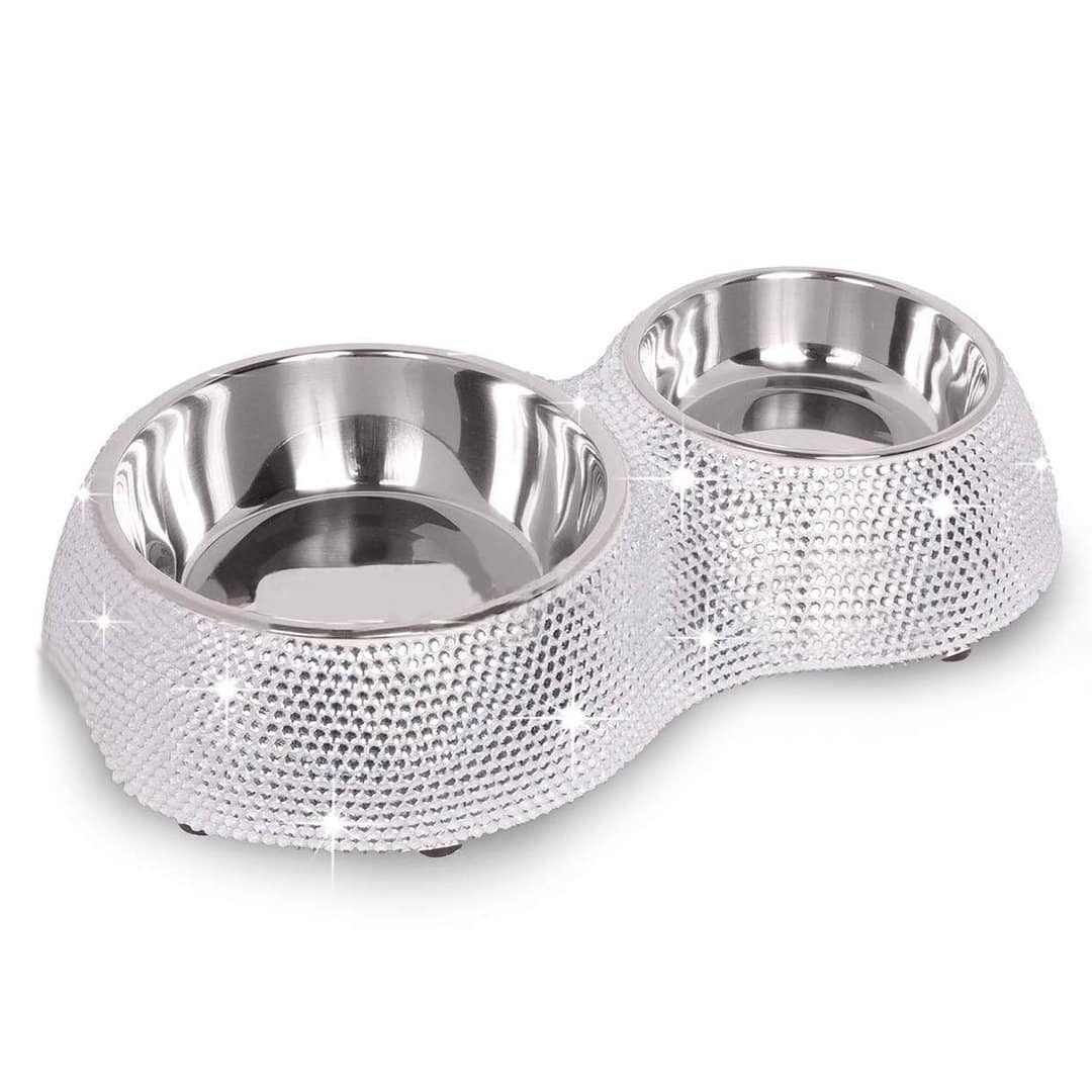 Crystal Dining Dog Bowl - Clear image 0