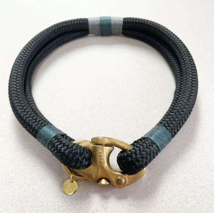 Oonalfie Classic Rope Dog Collar – Northern Lights image 1