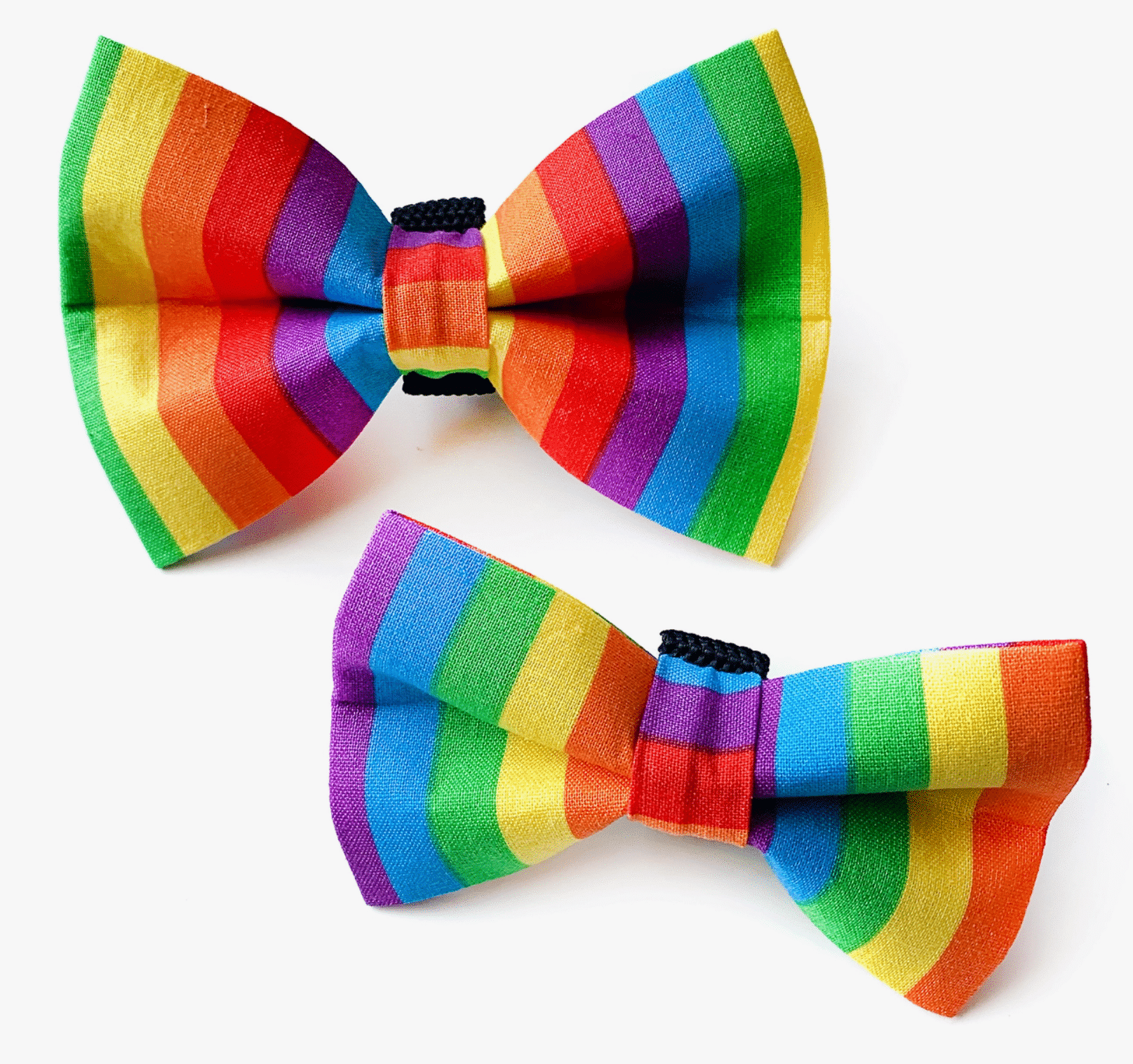 Rainbow Stripe Dog Bow Tie image 0