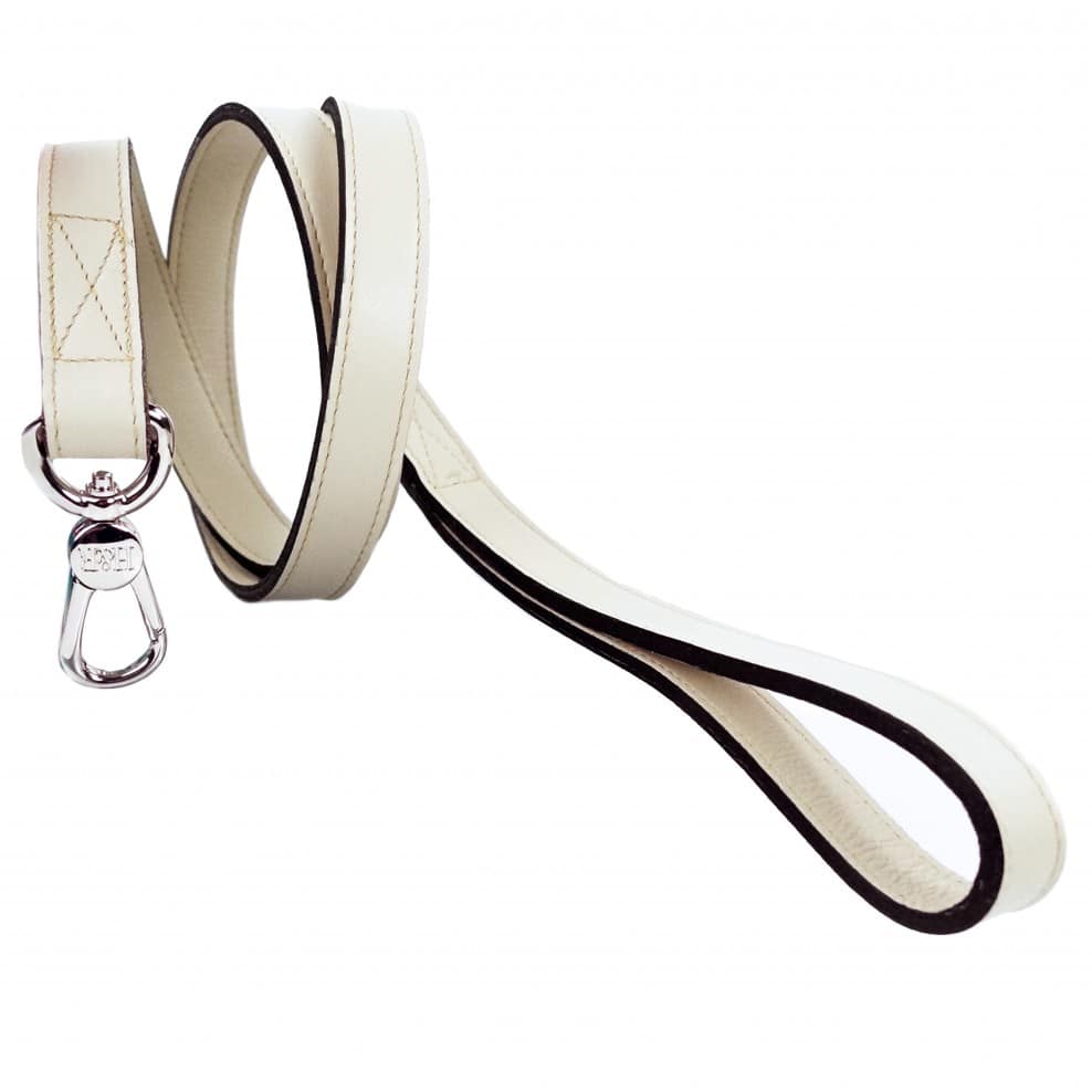 Athena Dog Leash Eggshell & Nickel image 0