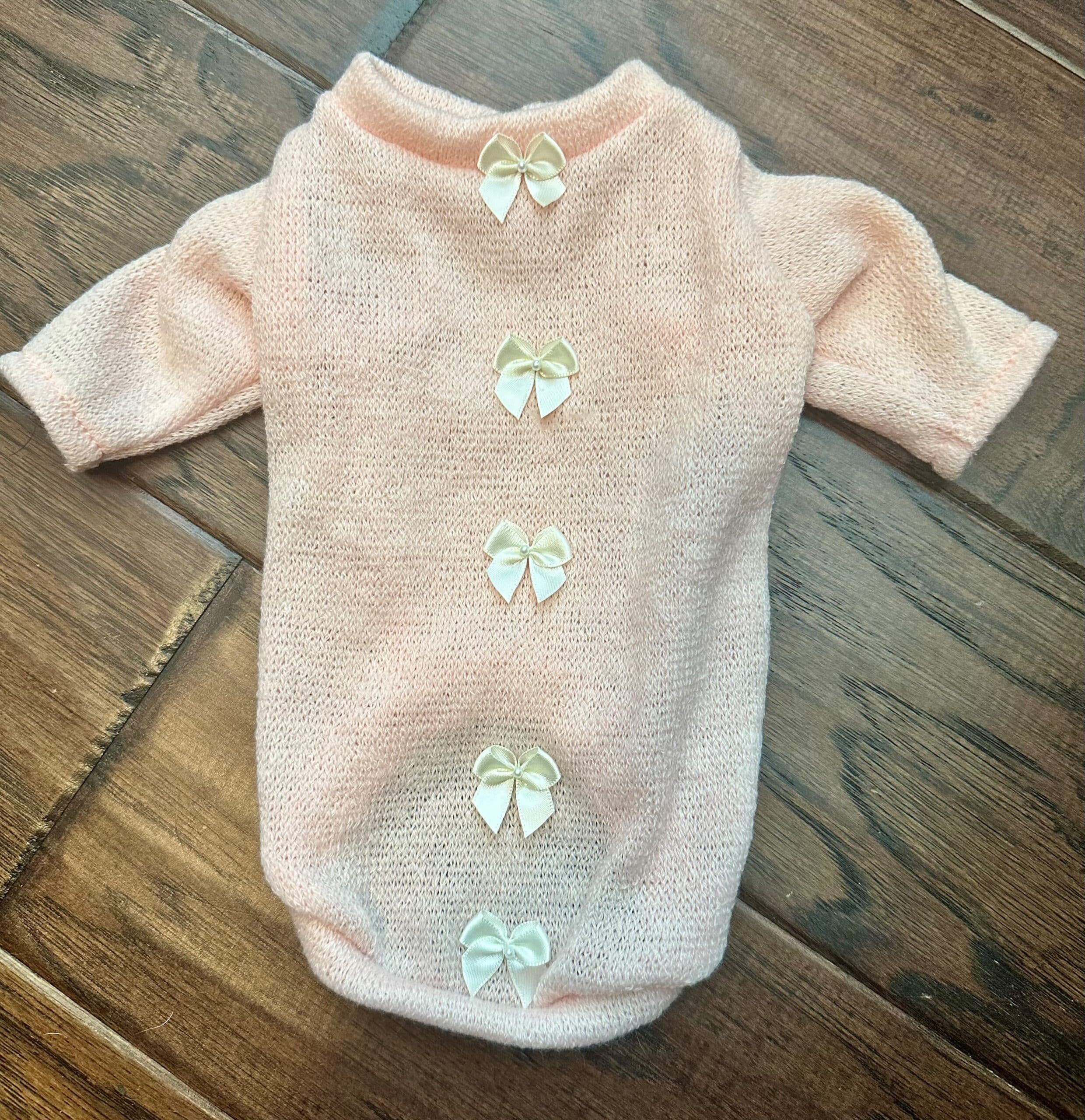 Dainty Bow Peach Dog Sweater image
