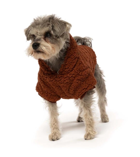 Rust Sherpa Dog Hoodie image 0