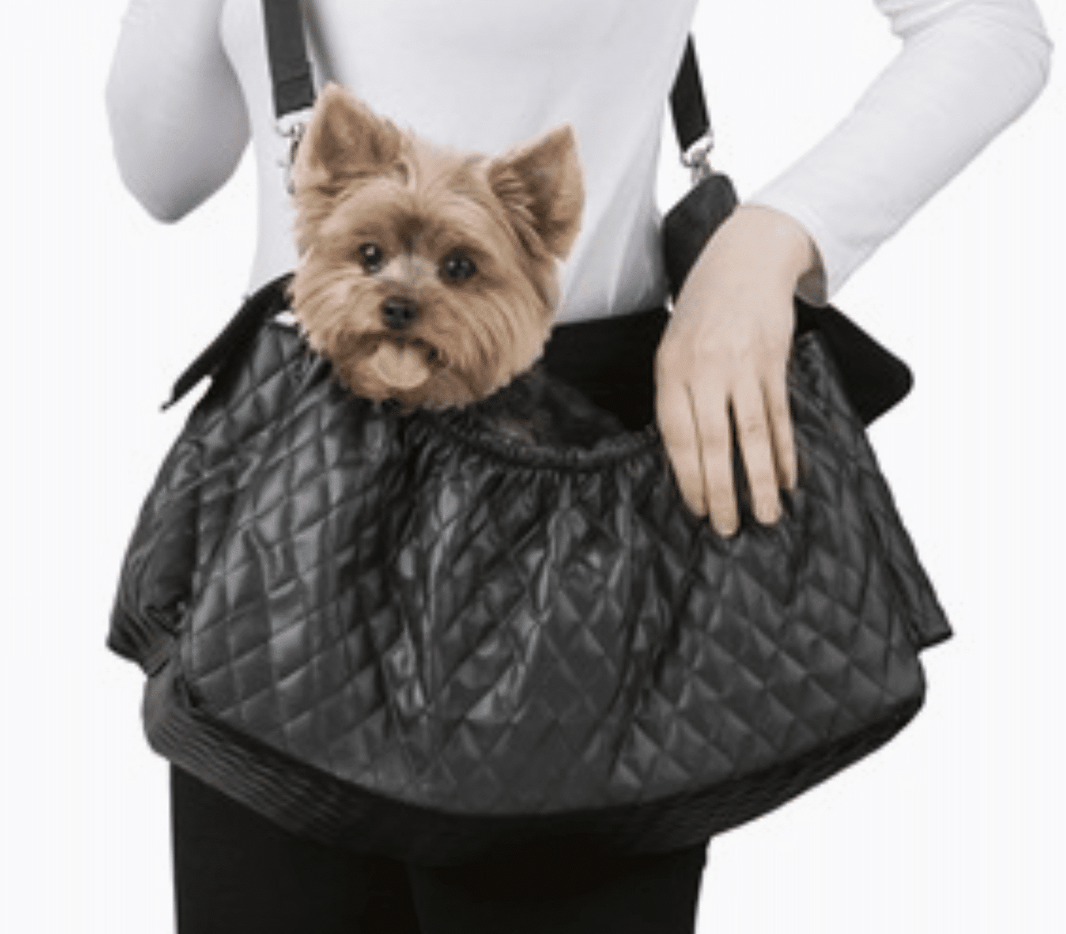 Gigi Dog Sling Black Quilted Carrier image 0