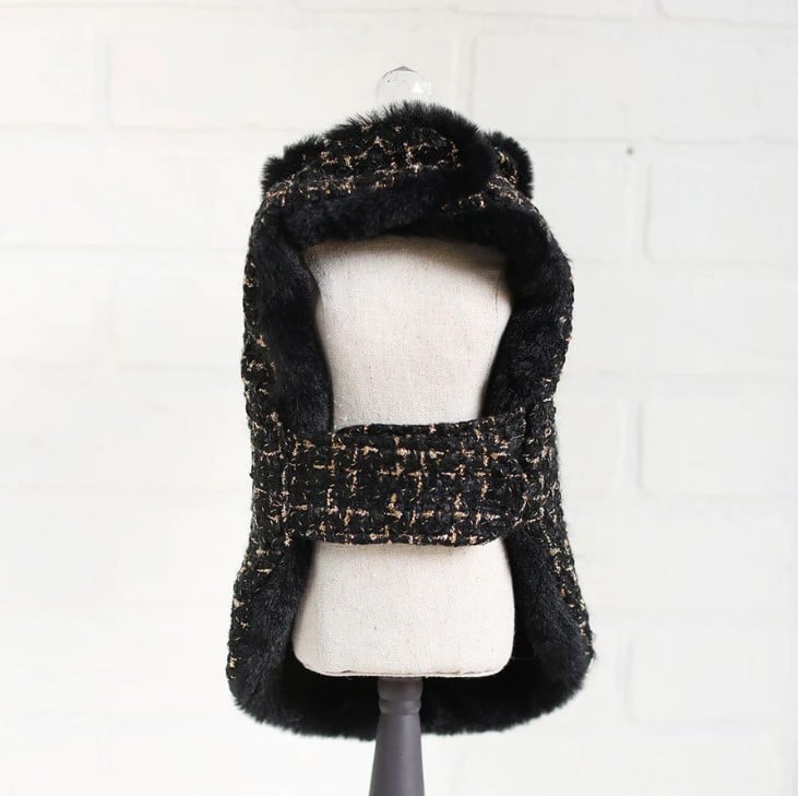 Chanel Tweed Dog Coat - Black image 1
