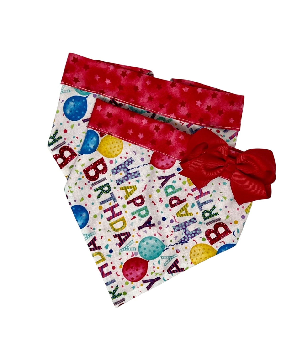 Party Line Red Dog Bandana with Bow image 0