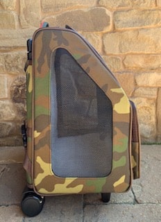 Rio Camo with Designer Stripe Dog Carrier On Wheels image 2