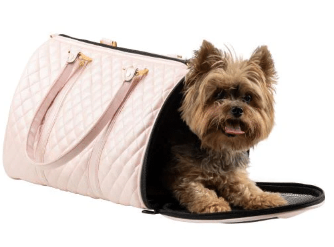 JL Duffel Quilted Mini Dog Carrier - Pink image 1