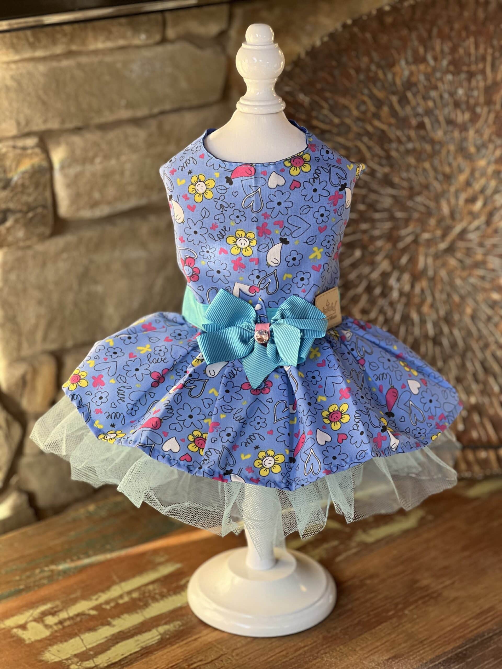 PerryMiau Primavera Dog Dress - Blue image 0