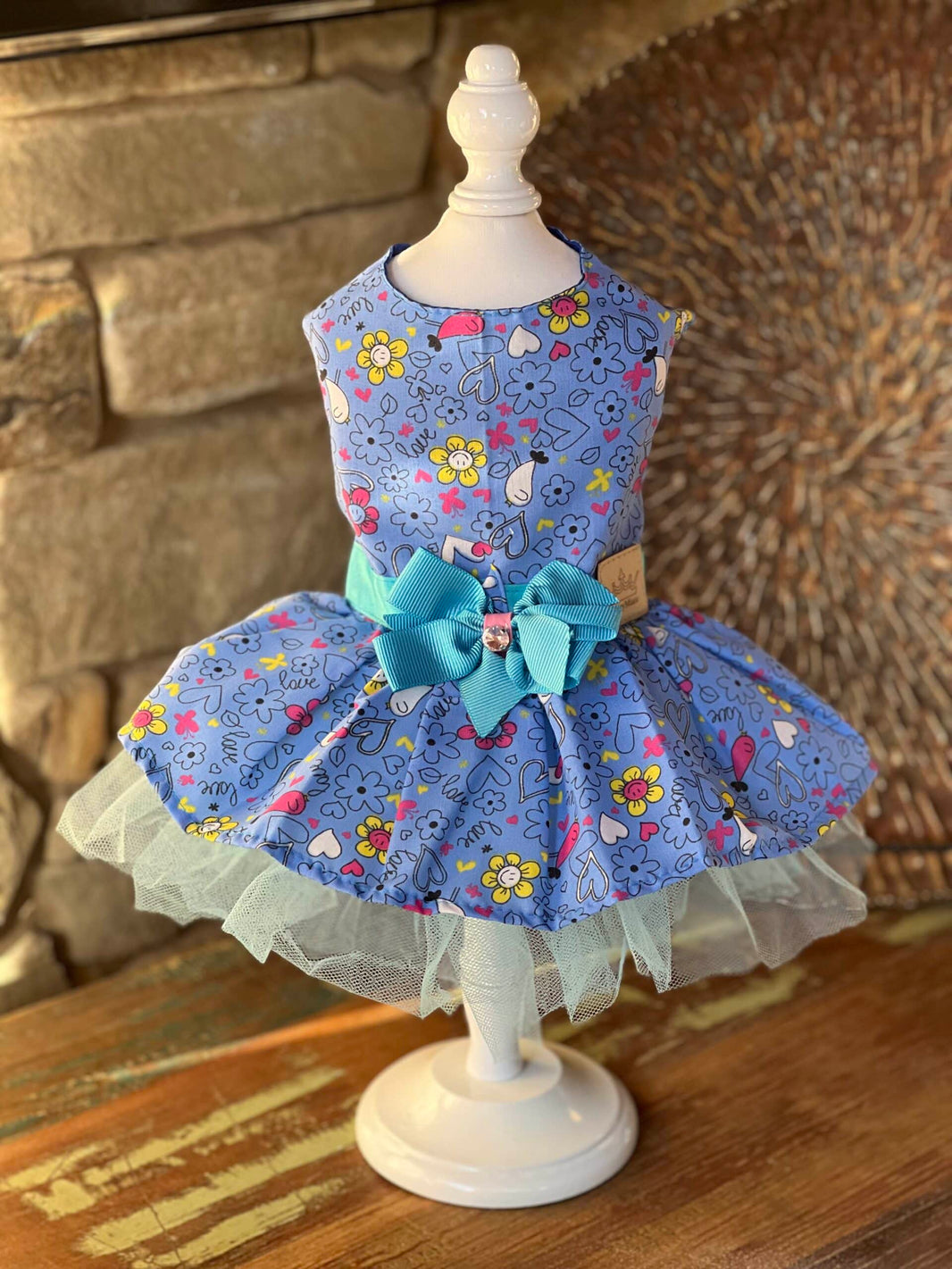 PerryMiau Primavera Dog Dress - Blue image 0