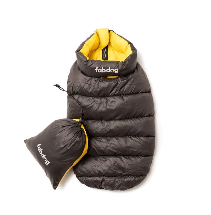Yellow & Grey Pack N' Go Reversible Dog Puffer image 1