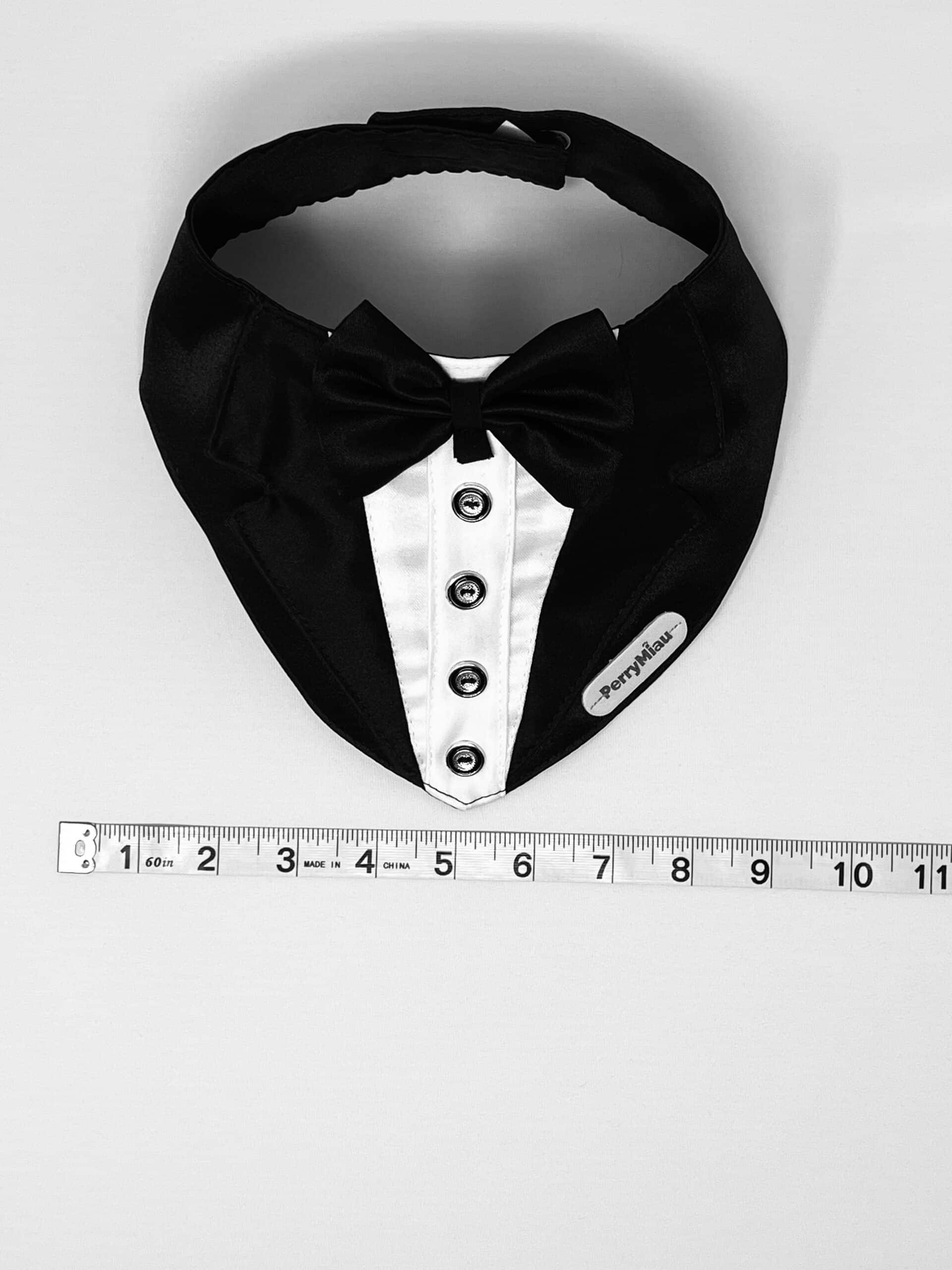 PerryMiau Tuxedo Dog Bib - Large, Black image
