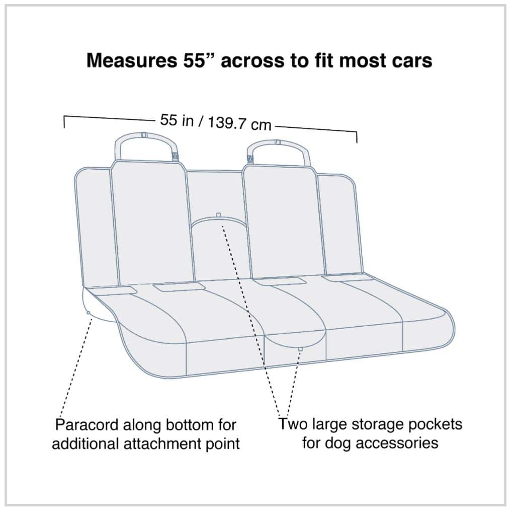 Heather Bench Seat Cover For Dogs - Charcoal image 2