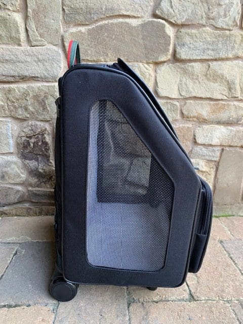 Rio Black with Designer Stripe Dog Carrier on Wheels image 2
