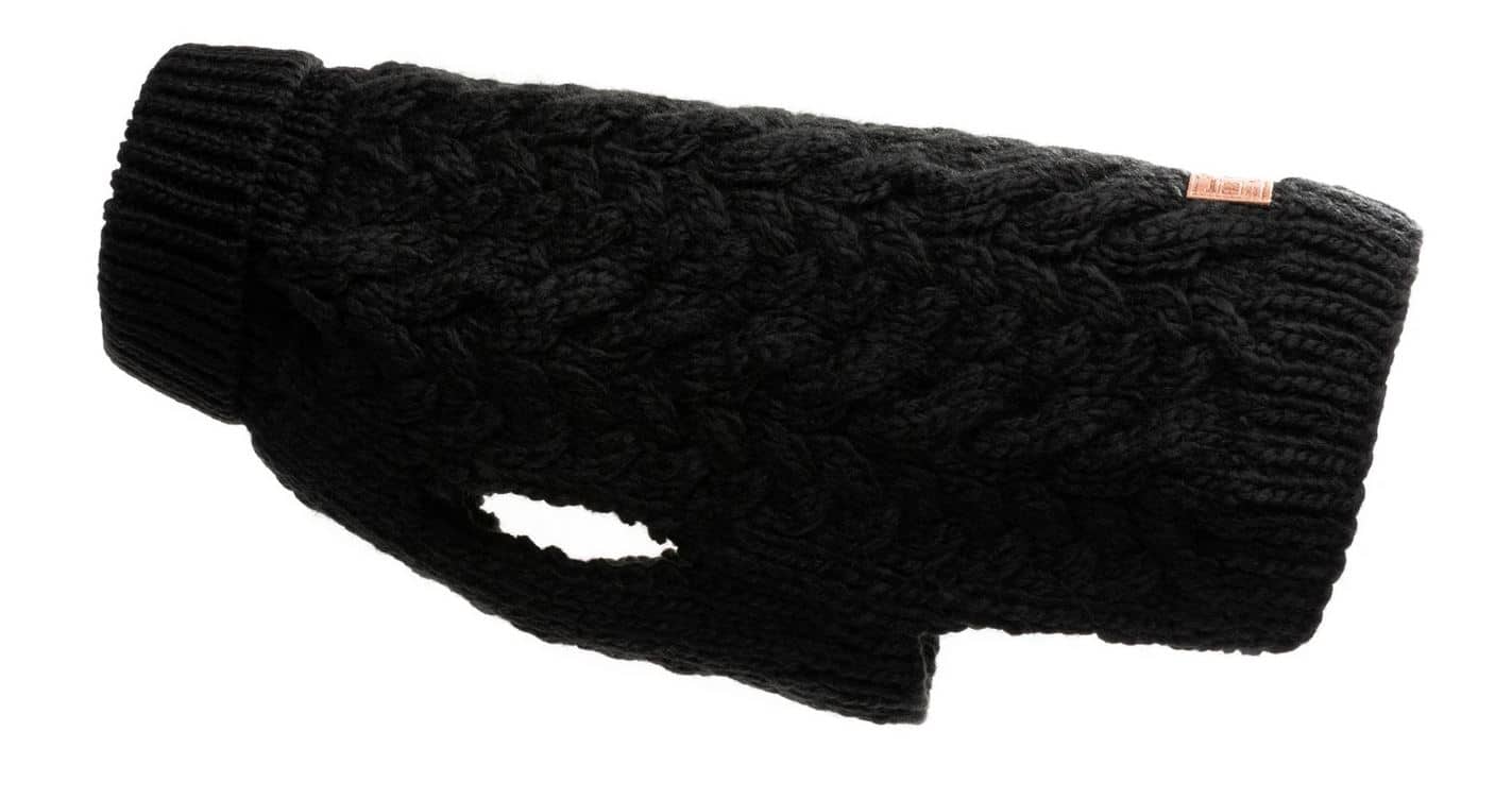 Black Wool Turtleneck Dog Sweater image 1
