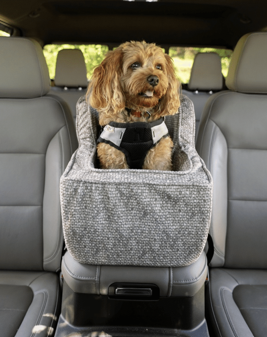 Snoozer Luxury High-Back Console Dog Car Seat - Show Dog Collection - Merlin Linen image 2