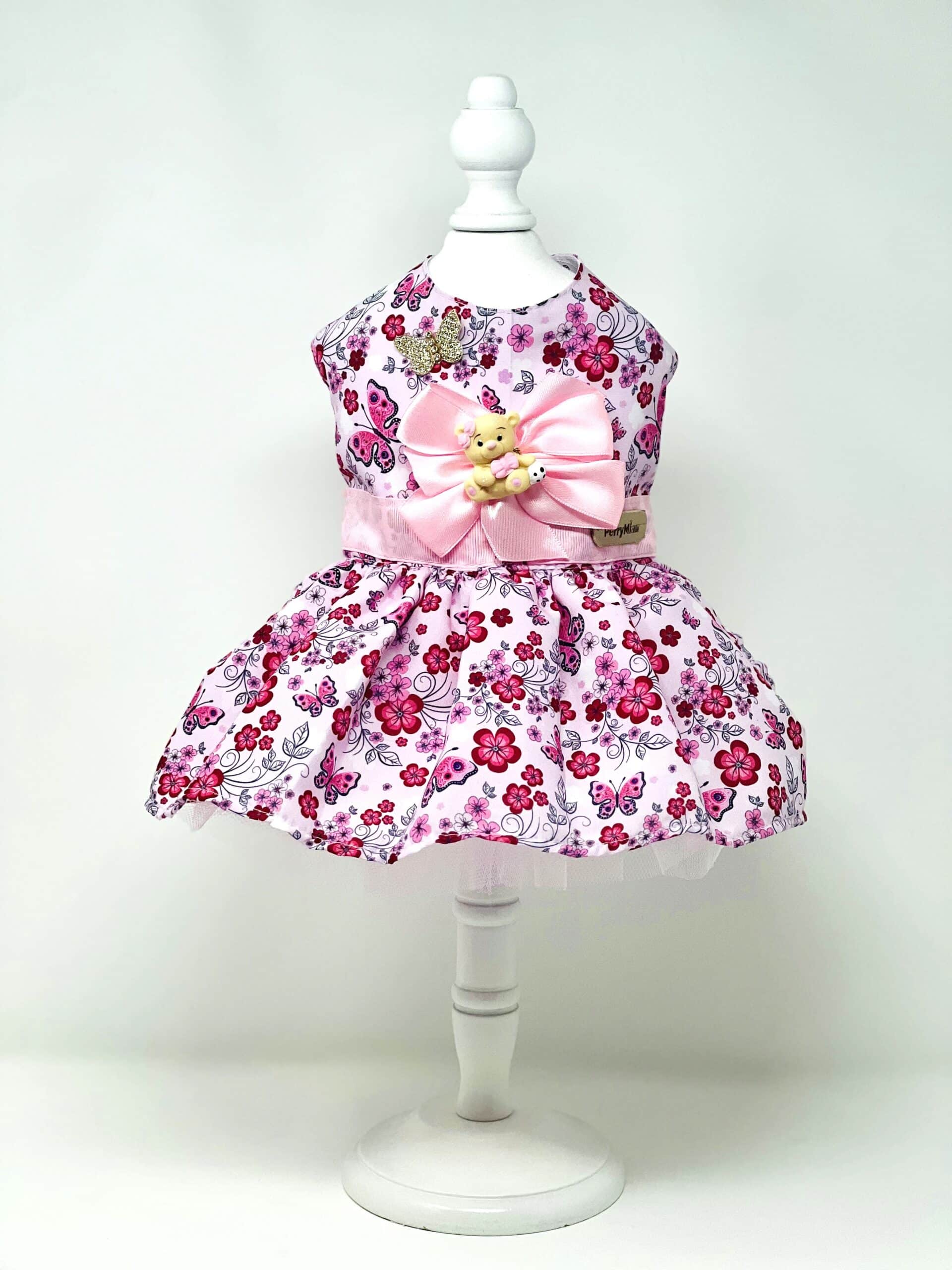 Rosa Florsitas Mariposas w/Sweet Bear Brooch Dog Dress image 1