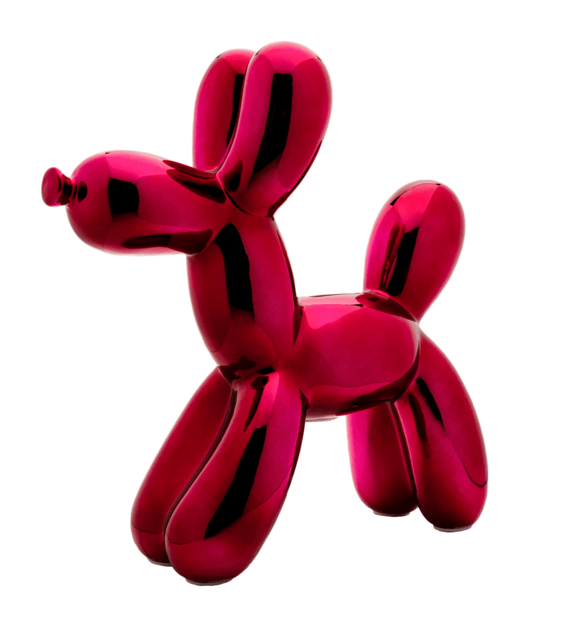 Plum 12" Ceramic Balloon Dog Bank image 0