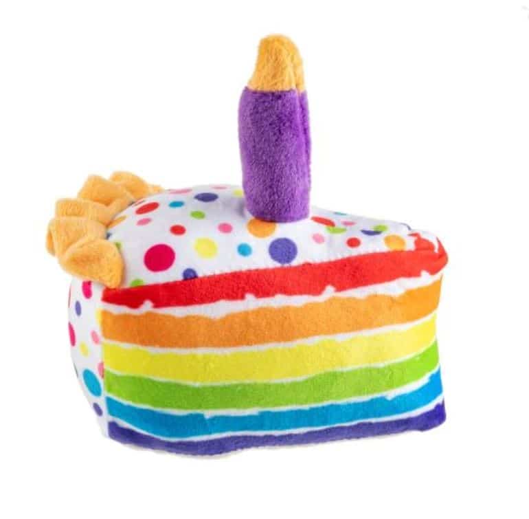 Birthday Cake Slice Dog Toy image 0