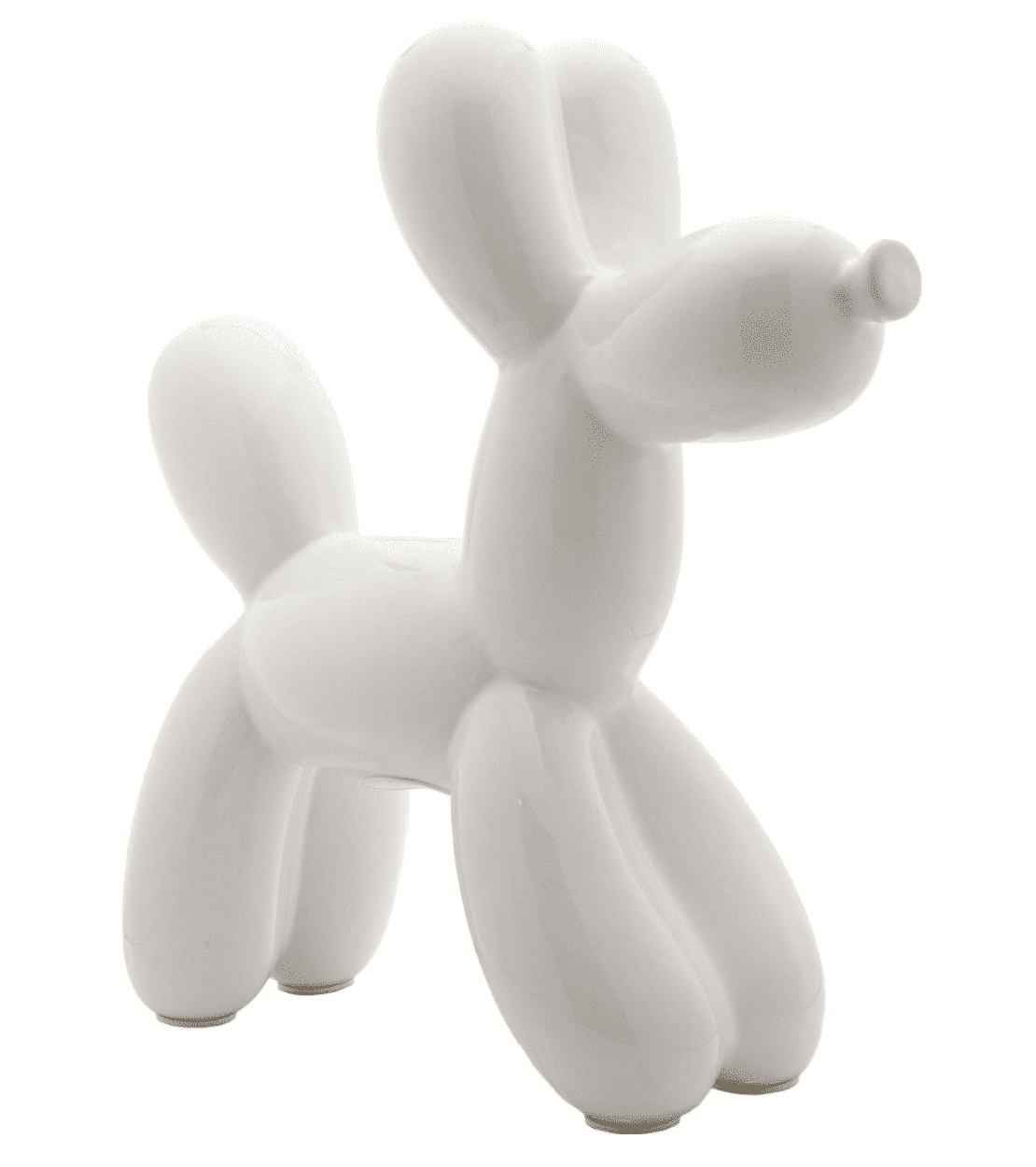 White 12" Ceramic Balloon Dog Bank image 1
