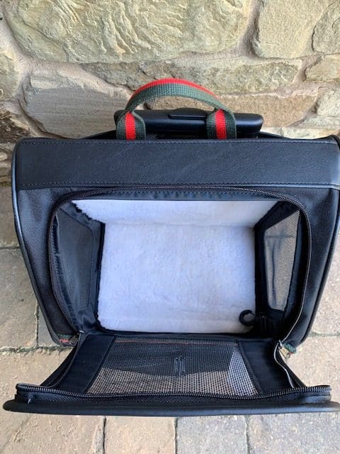 Rio Black with Designer Stripe Dog Carrier on Wheels image 3
