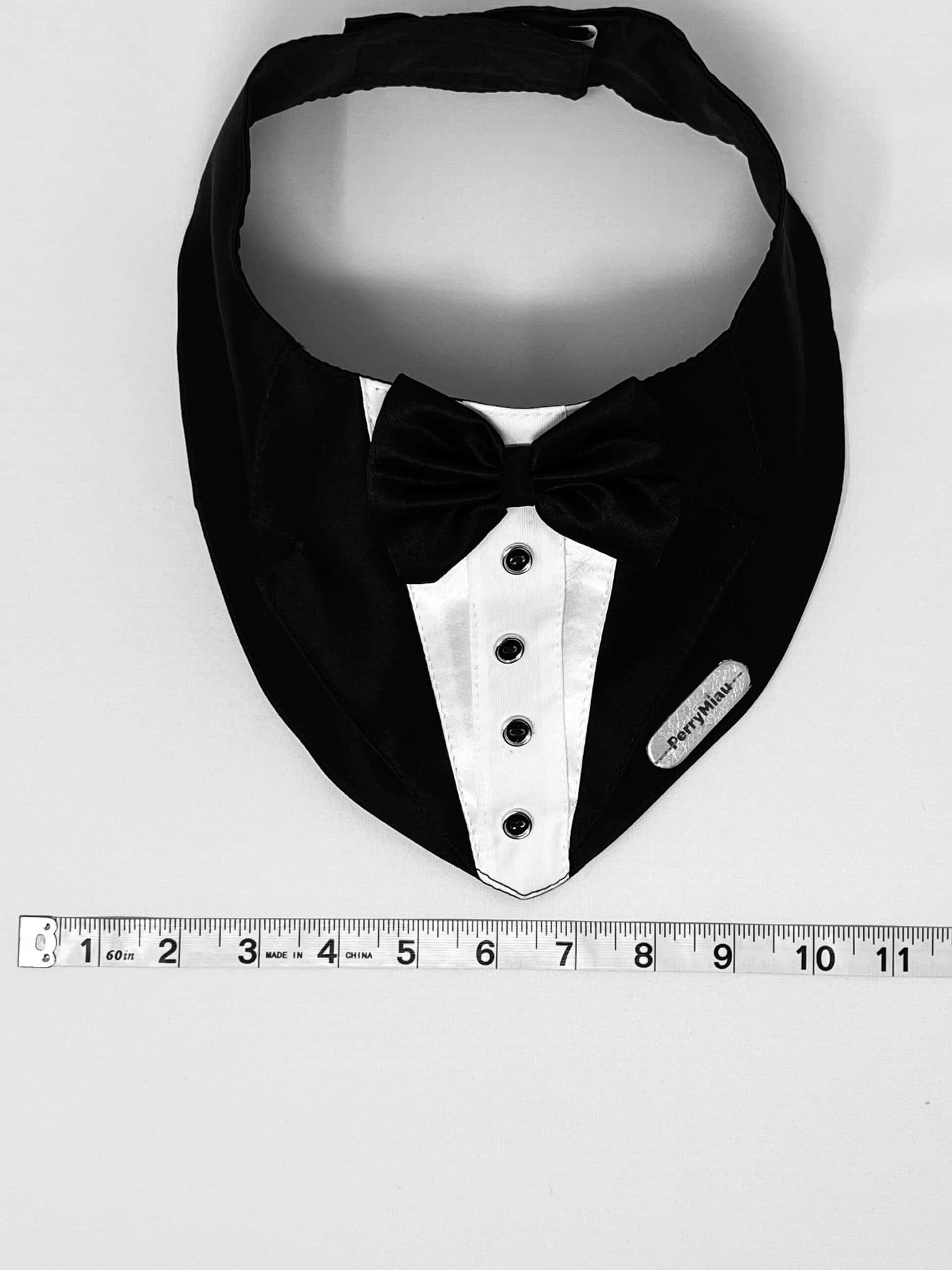 PerryMiau Tuxedo Dog Bib - X-Large, Black image
