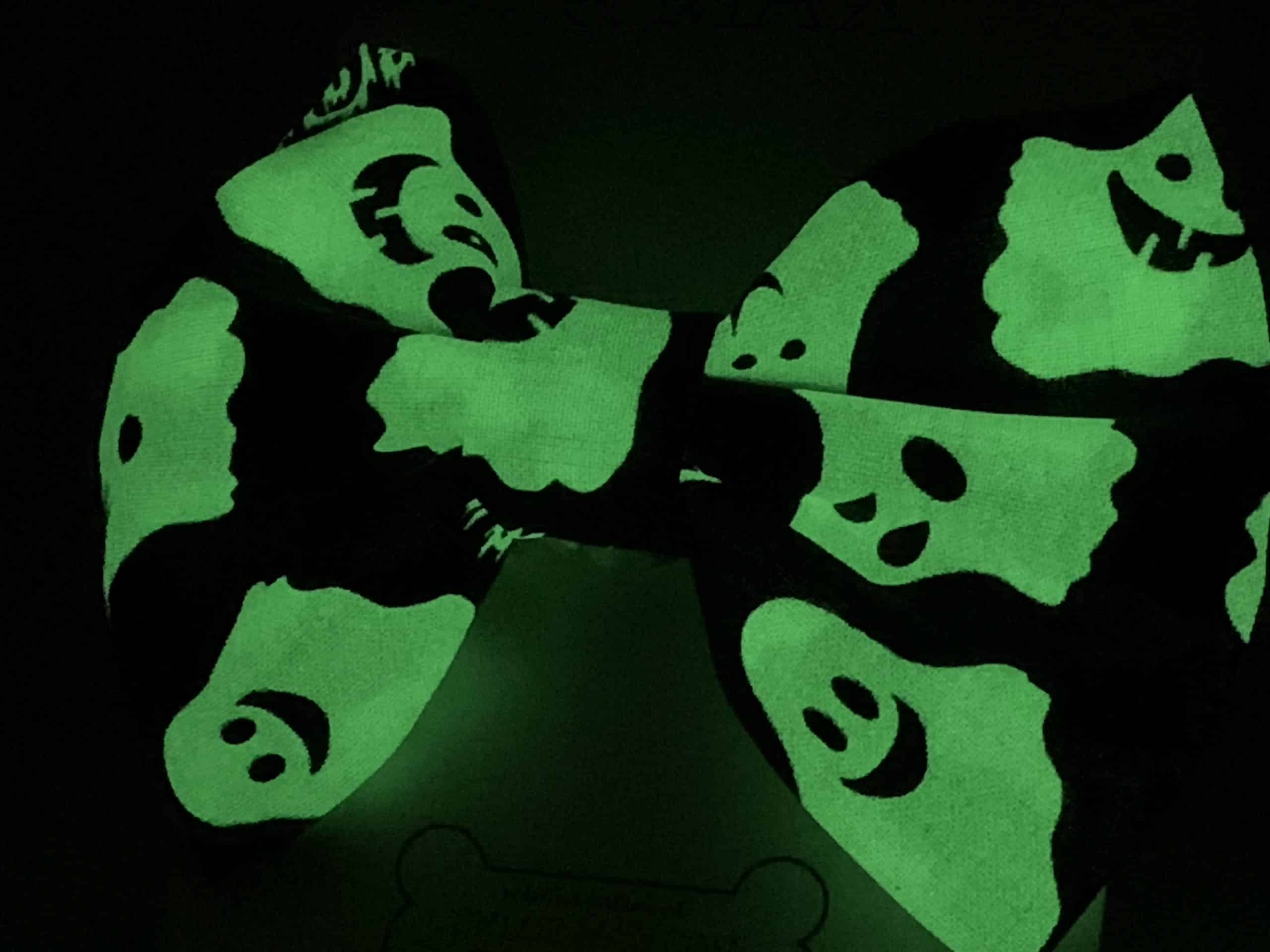 Glowing Ghosts Dog Bow Tie image 1