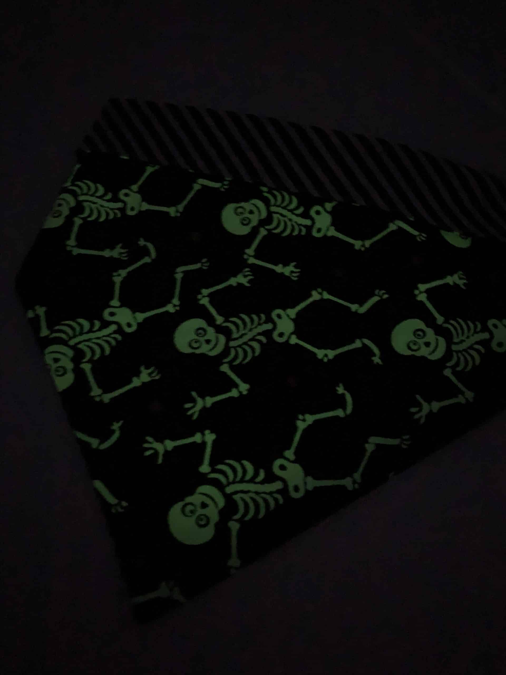Skeletons Glow In The Dark Dog Bandana image 1