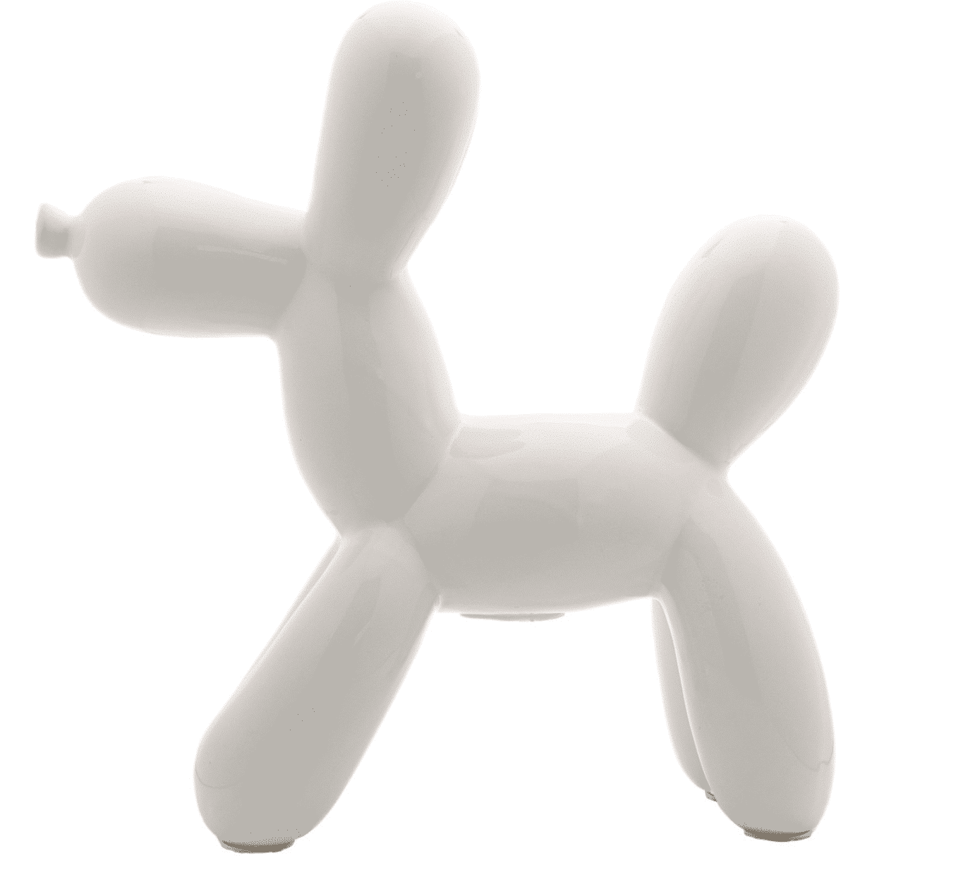 White 12" Ceramic Balloon Dog Bank image 3
