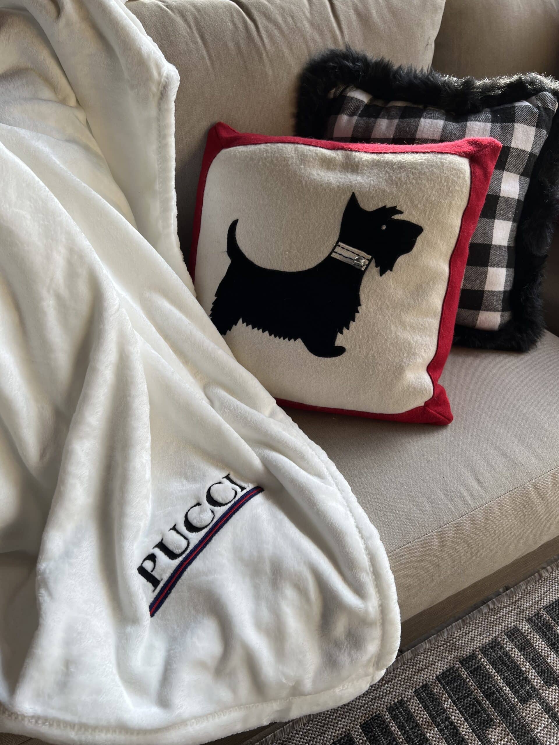 PUCCI Cafe Dog Blanket in White image 2
