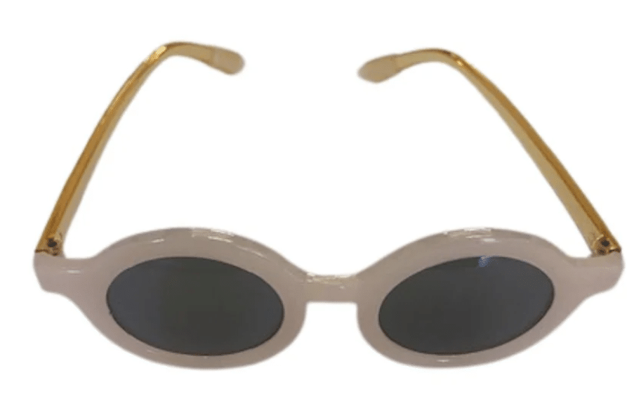 Retro Dog Sunglasses - Clear Pink image