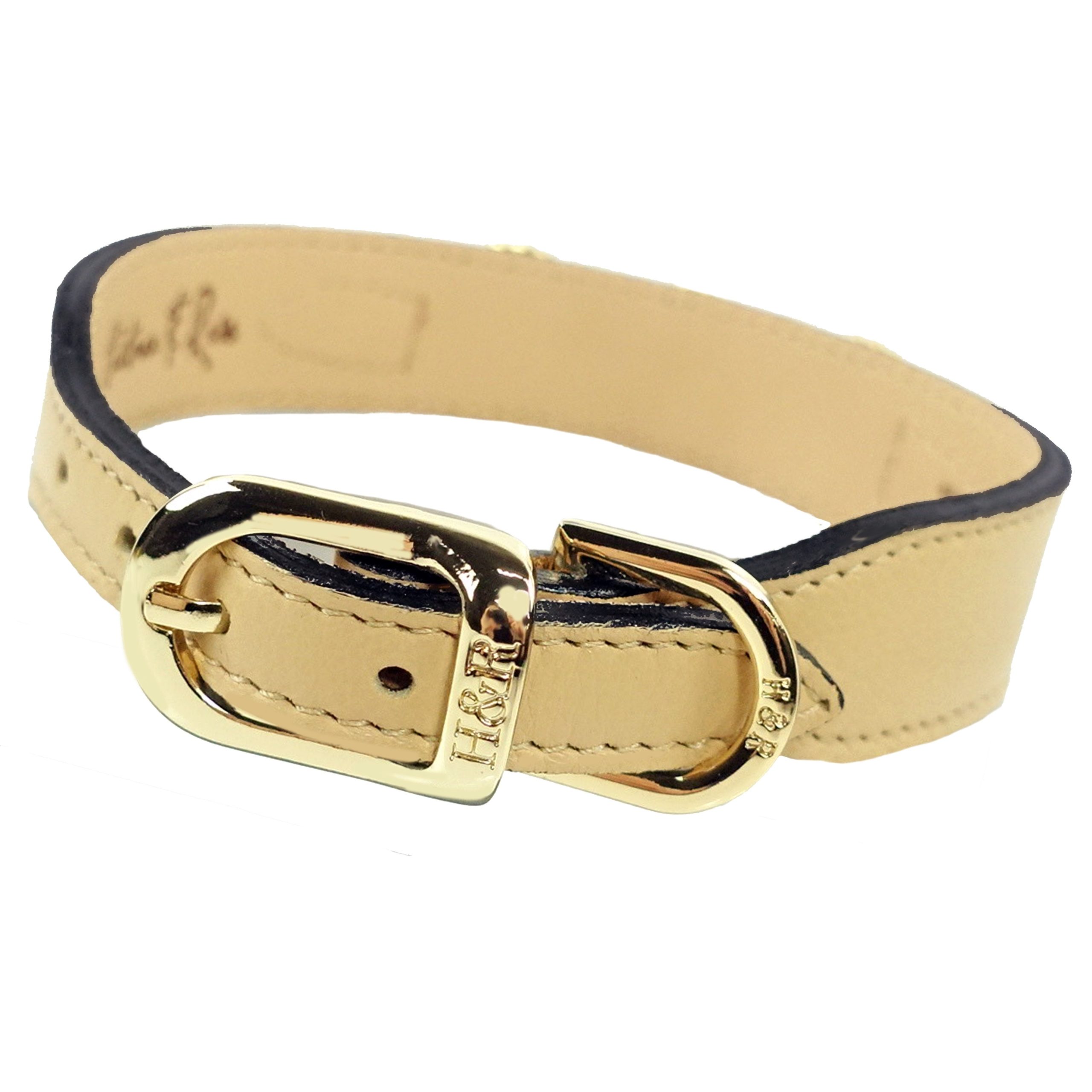 Athena Dog Collar in Vanilla & Gold - PUCCI Café