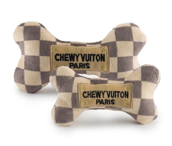 Chewy Vuiton Checker Bone Toys