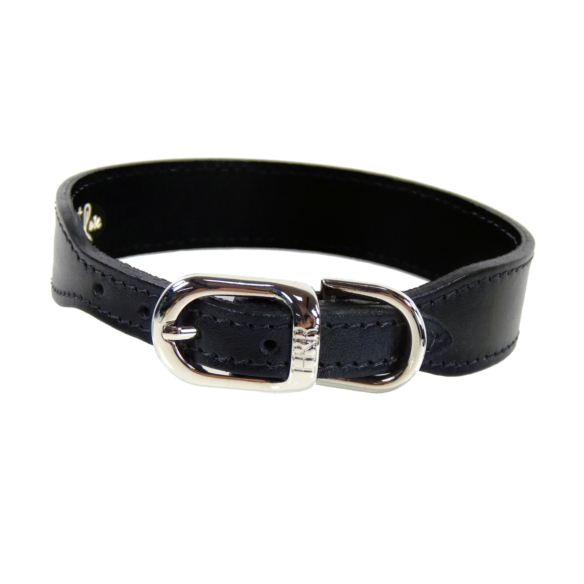 Belmont Dog Collar in Jet Black & Nickel 2 - PUCCI Cafe Belmont Dog Collar in Jet Black & Nickel