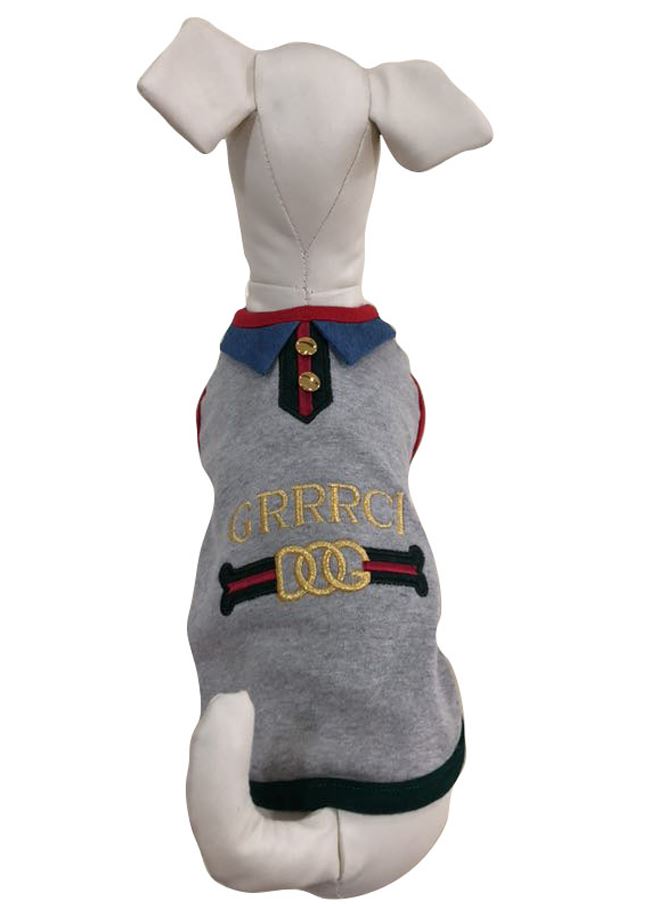PUCCI Cafe Light Gray Dog Tank